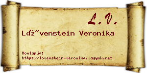 Lövenstein Veronika névjegykártya
